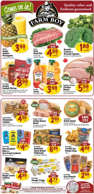 Farm Boy catalogue in Ottawa | Farm Boy weekly flyer | 2024-11-14 - 2024-11-28