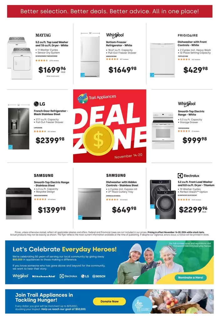 Trail Appliances catalogue in Toronto | Weekly Specials | 2024-11-14 - 2024-11-20