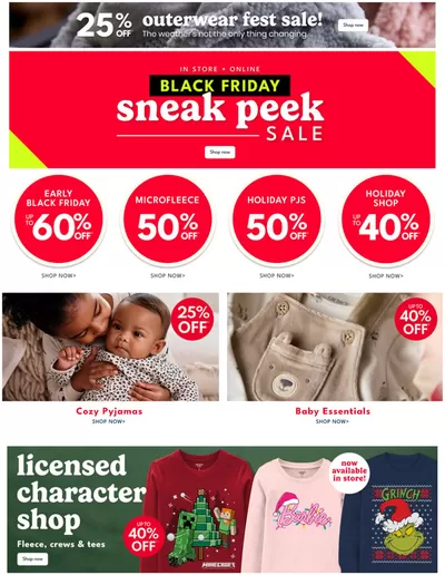 Kids, Toys & Babies offers in Scarborough | Black Friday Early Access in Carter's OshKosh | 2024-11-15 - 2024-11-29