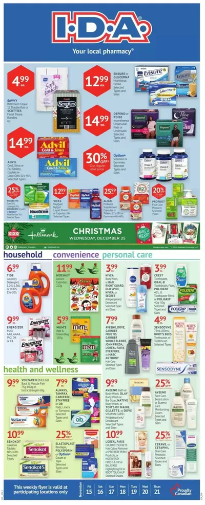 Pharmacy & Beauty offers in MCBRIDE | Current deals and offers in IDA Pharmacy | 2024-11-15 - 2024-11-21