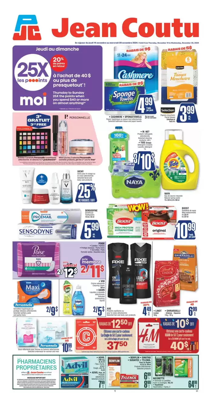 Jean Coutu catalogue in Rimouski | Weekly Flyer | 2024-11-14 - 2024-11-20