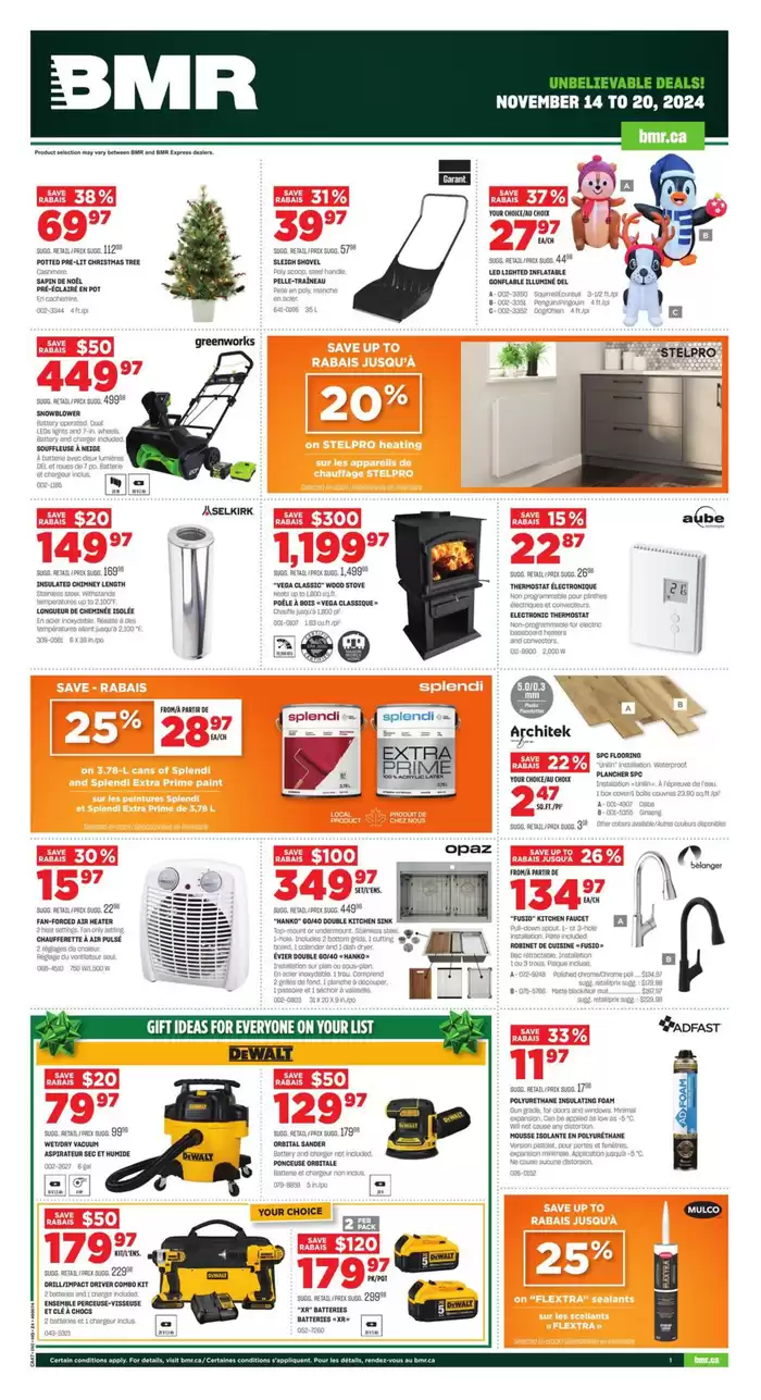 BMR catalogue in Shippagan | Special offers for you | 2024-11-14 - 2024-11-20