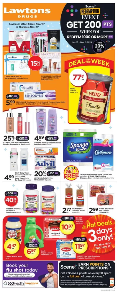 Pharmacy & Beauty offers in Saint Peters NS | Top deals and discounts in Lawtons Drugs | 2024-11-15 - 2024-11-21