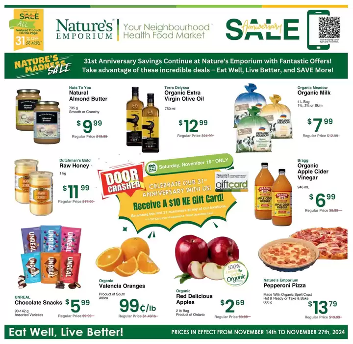 Nature's Emporium catalogue in Vaughan | Natur'e Madnesss Sale | 2024-11-15 - 2024-11-27