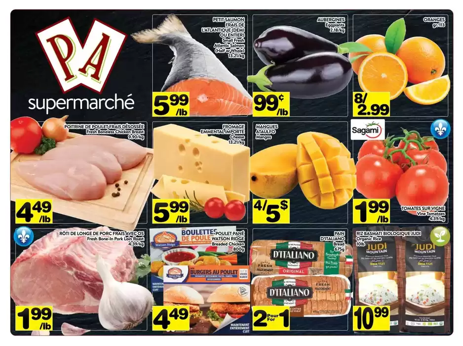 Supermarché PA catalogue in Montreal | Spéciaux de la semaine | 2024-11-18 - 2024-11-24