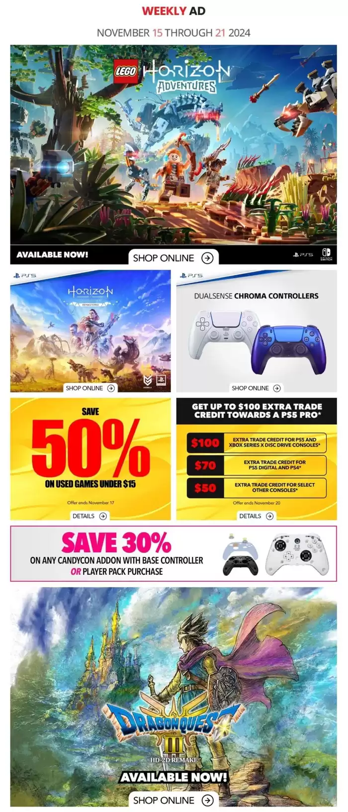 Game Stop catalogue in Halifax | Game Stop Weekly ad | 2024-11-15 - 2024-11-21