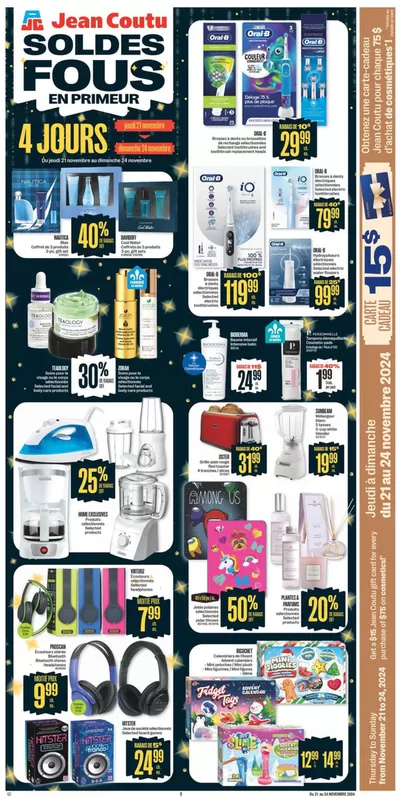 Pharmacy & Beauty offers in Saint-Lambert | Special offers for you in Jean Coutu | 2024-11-21 - 2024-11-27