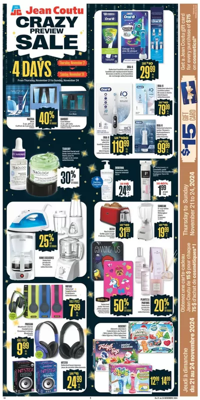 Pharmacy & Beauty offers in Saint-Lambert | Top deals for all customers in Jean Coutu | 2024-11-21 - 2024-11-27