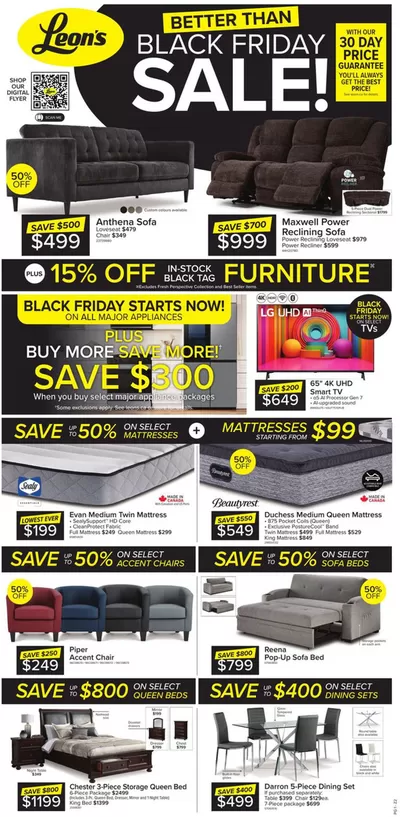 Home & Furniture offers in St. John's | Corporate Stores in Leon's | 2024-11-21 - 2024-11-27