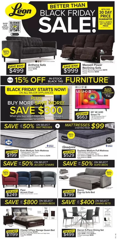 Home & Furniture offers in St. John's | Great offer for all customers in Leon's | 2024-11-21 - 2024-11-27