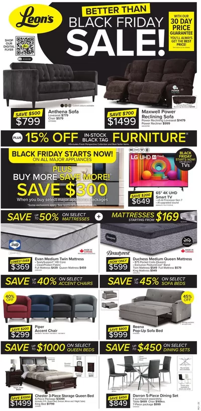 Home & Furniture offers in St. John's | Great discounts on selected products in Leon's | 2024-11-21 - 2024-11-27