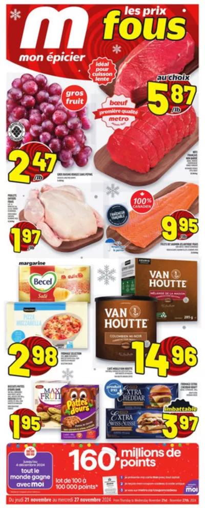 Grocery offers in Quebec | Great offer for bargain hunters in Metro | 2024-11-21 - 2024-11-27