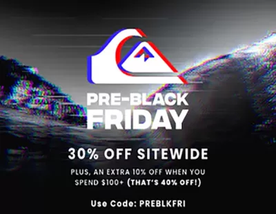 Sport offers in Surrey | Black Friday 30% Off Sitewide in Quiksilver | 2024-11-20 - 2024-11-29