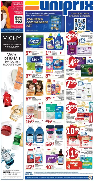 Pharmacy & Beauty offers in Montreal | Uniprix Weekly ad in Uniprix | 2024-11-21 - 2024-11-27