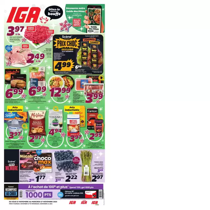 IGA Extra catalogue in Saint-Lambert | IGA Extra weekly flyer | 2024-11-21 - 2024-11-27