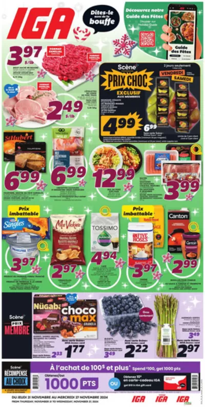 Grocery offers in Gatineau | IGA Extra weekly flyer in IGA Extra | 2024-11-21 - 2024-11-27