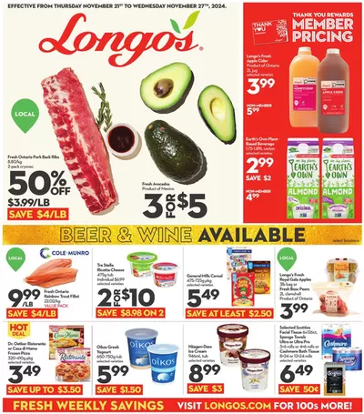 Grocery offers in Stouffville | Weekly Flyer in Longo's | 2024-11-21 - 2024-11-27