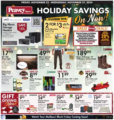 Clothing, Shoes & Accessories offers in Woodstock | Holiday Savings  in Peavey Mart | 2024-11-22 - 2024-11-27