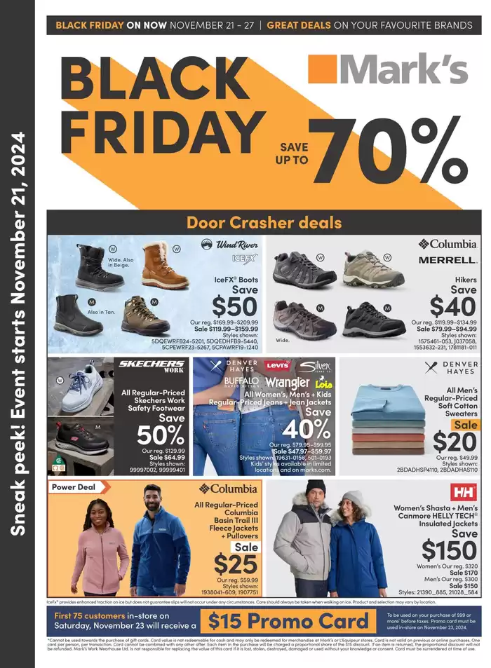 Mark's catalogue in Brantford | Black Friday Up To 70% Off | 2024-11-21 - 2024-11-27