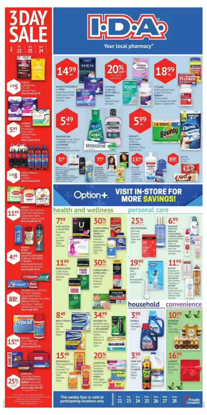 IDA Pharmacy catalogue in Kitchener | Current deals and offers | 2024-11-22 - 2024-11-28