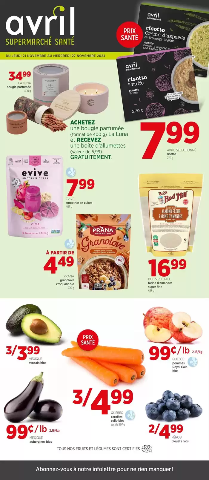 Avril catalogue in Montreal | Avril Supermarche Sante | 2024-11-21 - 2024-11-27