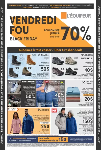 Clothing, Shoes & Accessories offers in Oshawa | Black Friday Deals in L'équipeur | 2024-11-21 - 2024-11-27