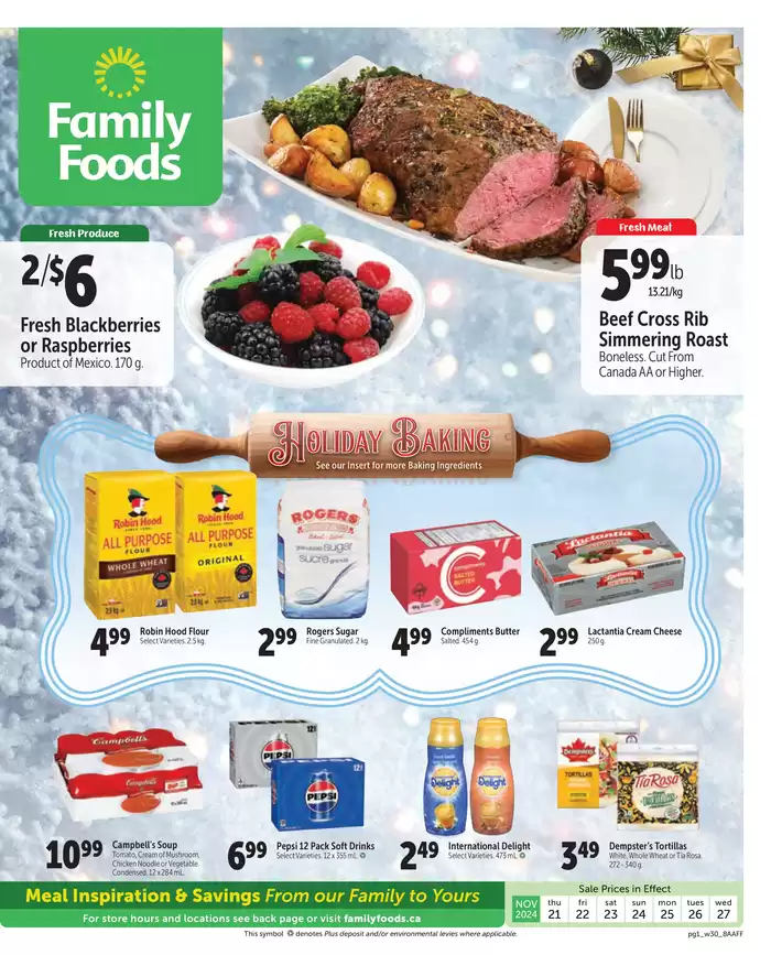 Family Foods catalogue in Vancouver | Family Foods weekly flyer | 2024-11-21 - 2024-12-05