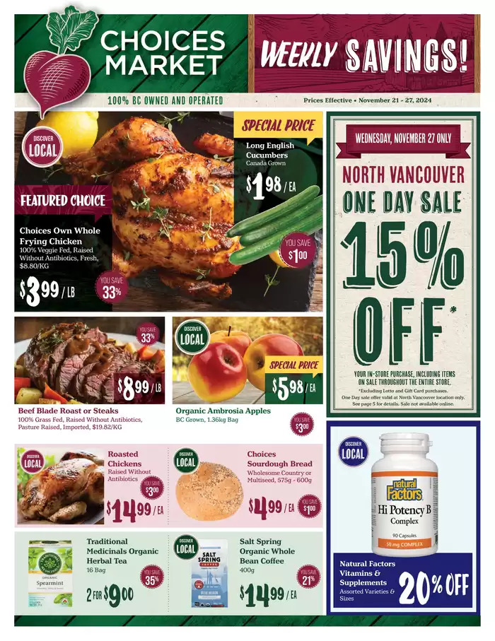 Choices Market catalogue in Vancouver | Choices Market weekly flyer | 2024-11-21 - 2024-12-05