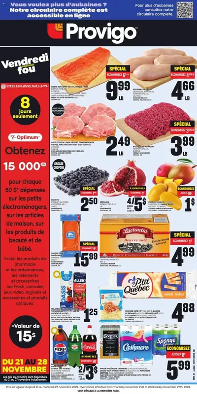 Grocery offers in Quebec | Provigo weekly flyer in Provigo | 2024-11-21 - 2024-11-27