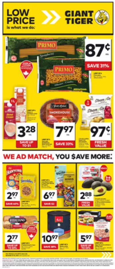 Grocery offers in Fredericton | Top deals and discounts in Giant Tiger | 2024-11-20 - 2024-11-26