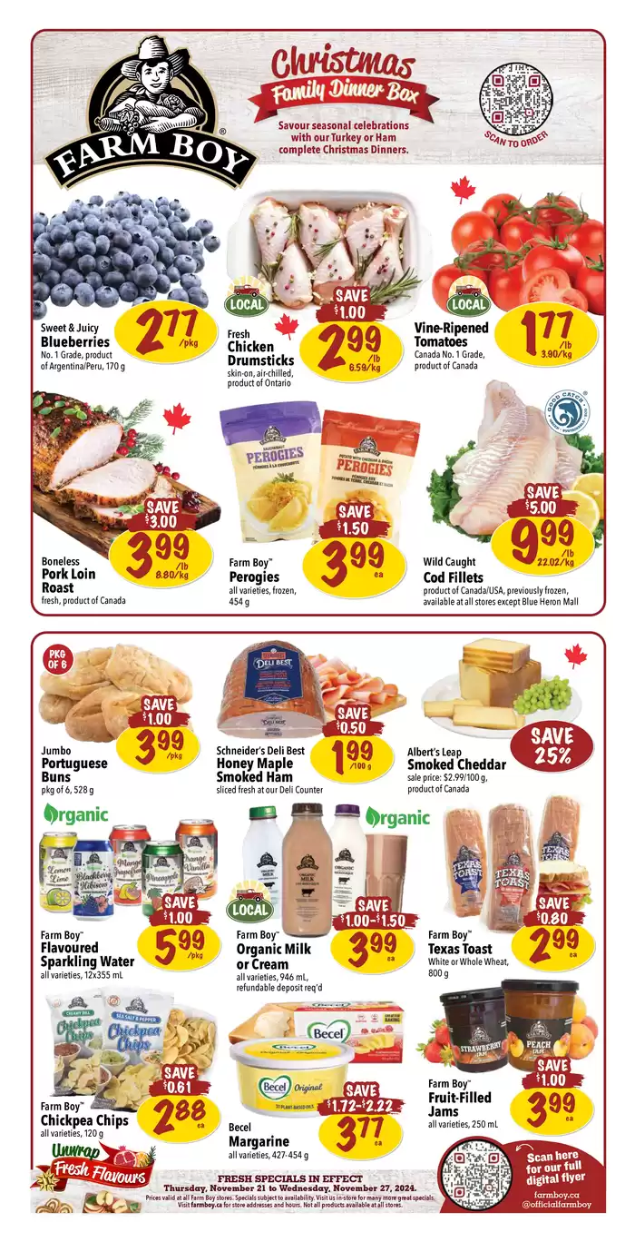 Farm Boy catalogue in Ottawa | Farm Boy weekly flyer | 2024-11-21 - 2024-12-05