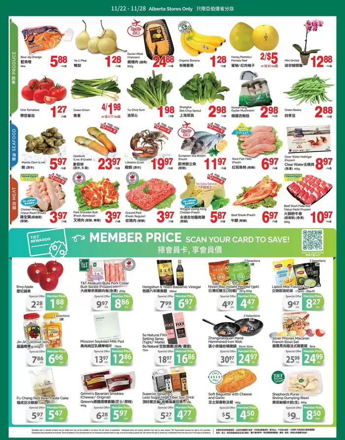 T&T Supermarket catalogue in Edmonton | T&T Supermarket weekly flyer | 2024-11-22 - 2024-11-28