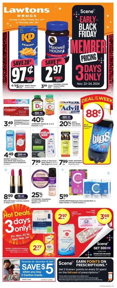 Pharmacy & Beauty offers in New Minas | Our best deals for you in Lawtons Drugs | 2024-11-22 - 2024-11-28