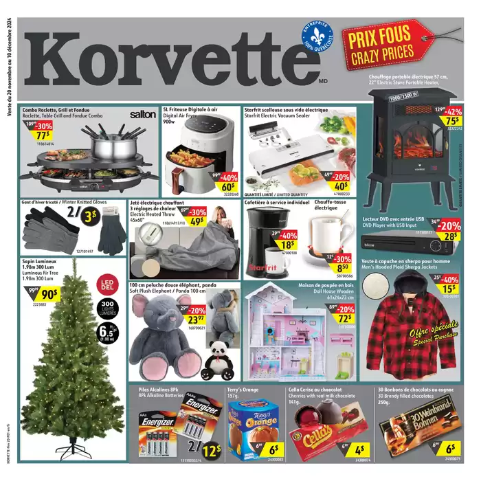 Korvette catalogue in Saint-Joseph-de-Beauce | Prix Fous Crazy Prices | 2024-11-22 - 2024-12-10