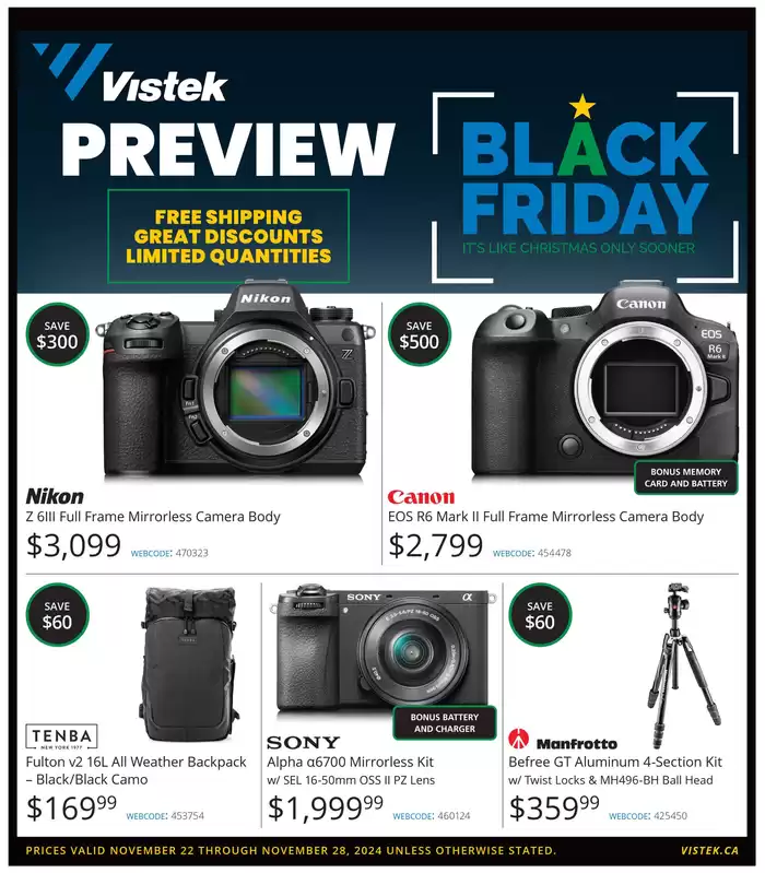 Vistek catalogue in Gatineau | Black Friday Deals | 2024-11-22 - 2024-11-28