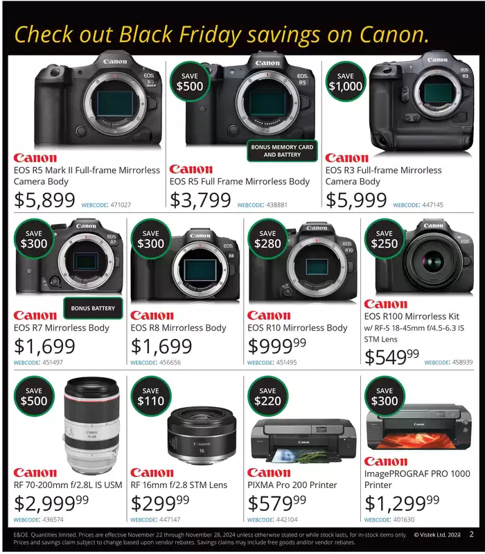 Vistek catalogue in Gatineau | Black Friday Deals | 2024-11-22 - 2024-11-28