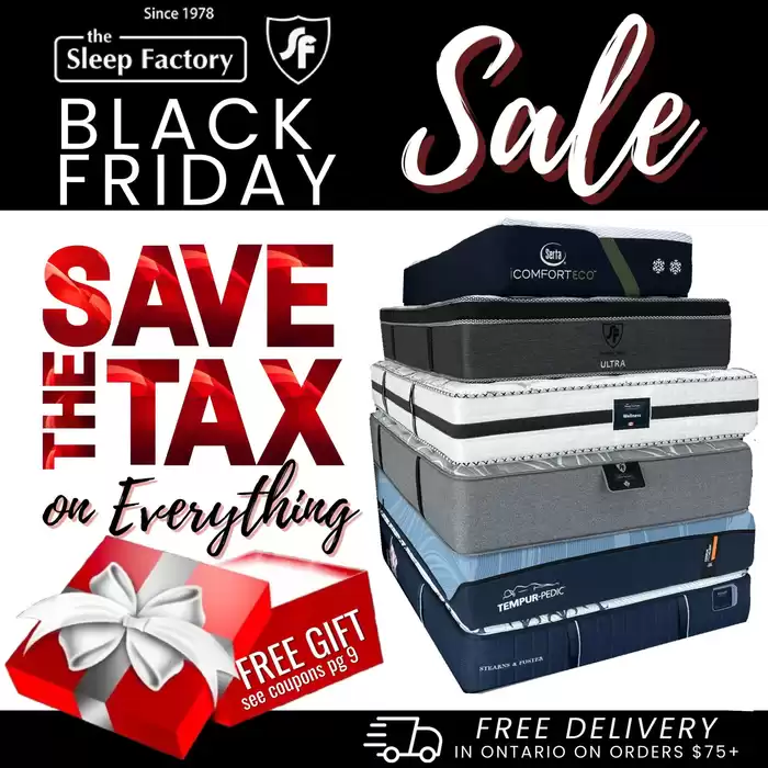 The Sleep Factory catalogue in Charlottetown (Prince Edward Island) | Black Friday Sale | 2024-11-22 - 2024-12-23