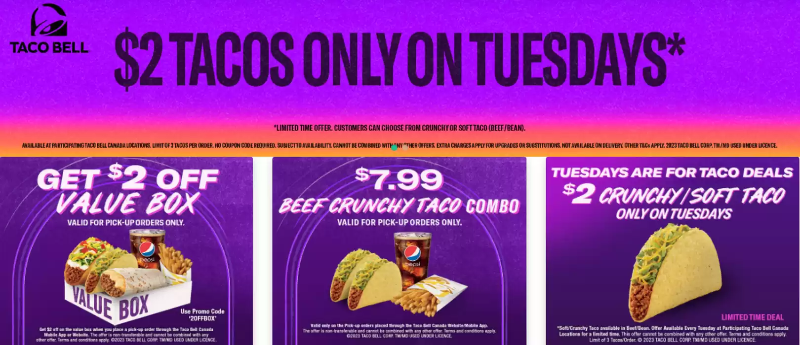 Taco Bell catalogue in Toronto | Current deals and offers | 2024-11-25 - 2024-12-09