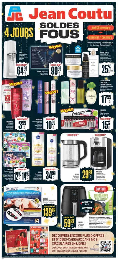 Pharmacy & Beauty offers in CAP-AUX-MEULES | Special Insert in Jean Coutu | 2024-11-28 - 2024-12-01