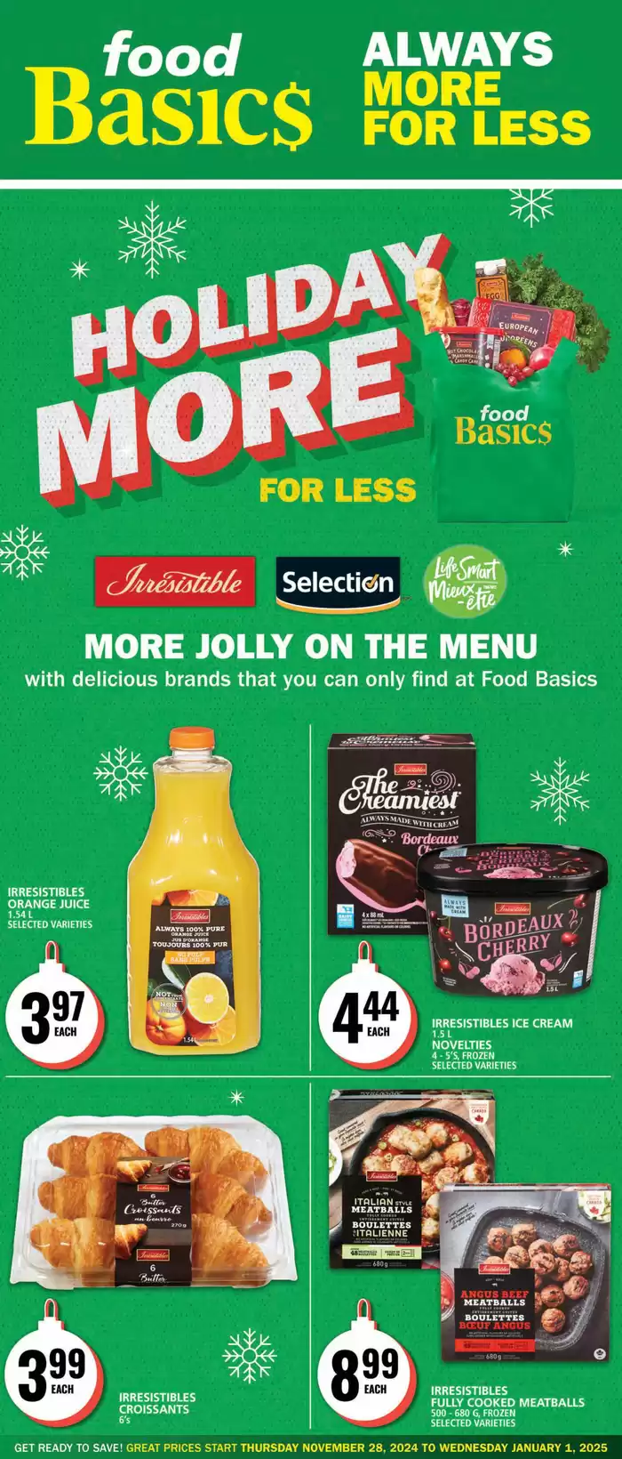 Food Basics catalogue in Sarnia | Great offer for all customers | 2024-11-28 - 2024-12-04