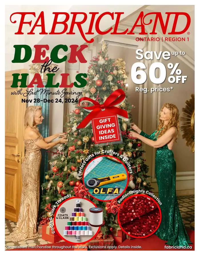 Fabricland catalogue in Scarborough | Flyer | 2024-11-28 - 2024-12-24