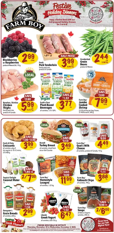 Grocery offers in Toronto | Farm Boy weekly flyer in Farm Boy | 2024-11-28 - 2024-12-12