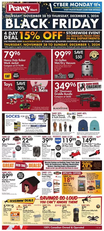 Clothing, Shoes & Accessories offers in Pembroke | Black Friday Deals in Peavey Mart | 2024-11-28 - 2024-12-05