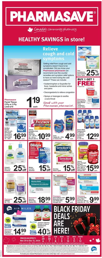 Pharmacy & Beauty offers in Guelph | Top offers for smart savers in Pharmasave | 2024-11-29 - 2024-12-12