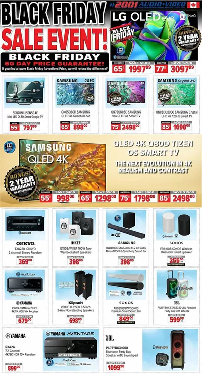 Electronics offers in Kitchener | 2001 Audio Video weekly flyer in 2001 Audio Video | 2024-11-29 - 2024-12-06