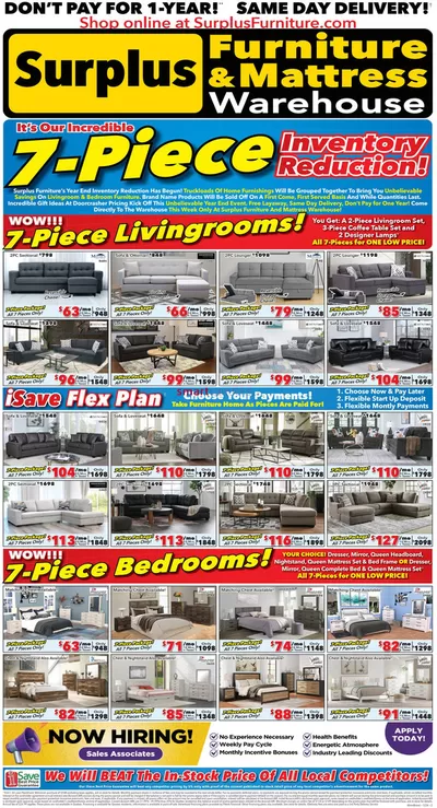 Home & Furniture offers in Sydney | Current deals and offers in Surplus Furniture | 2024-12-02 - 2024-12-15