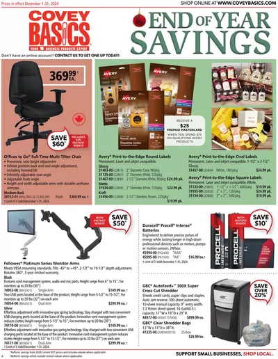 Home & Furniture offers in Vancouver | End OF Year Savings in Covey Basics | 2024-12-02 - 2024-12-31