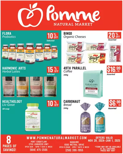 Pomme Natural Market catalogue in Coquitlam | Month Long Savings | 2024-12-03 - 2025-01-01