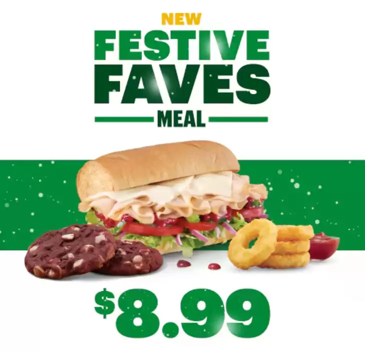 Subway catalogue in Quebec | New Festive Faves Meal | 2024-12-03 - 2024-12-17