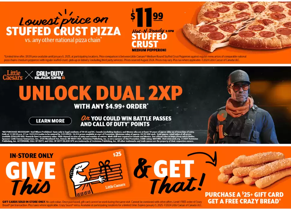 Little Caesars catalogue in Stouffville | Current deals and offers | 2024-12-03 - 2025-01-06